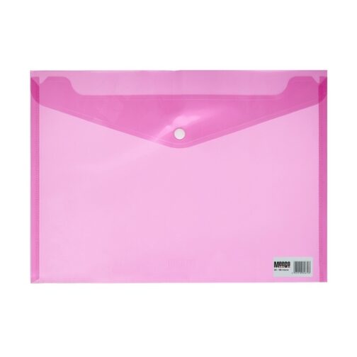 Carry Folder/Button Envelope - A4 - PINK