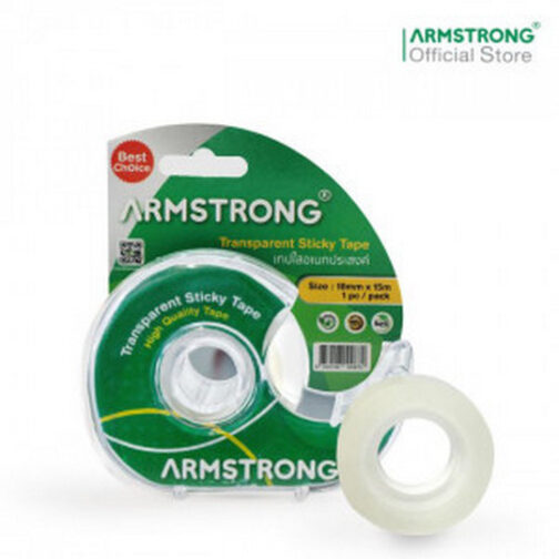 Transparent Sticky Tape with Tape Dispenser - Armstrong - 18mm x 15m