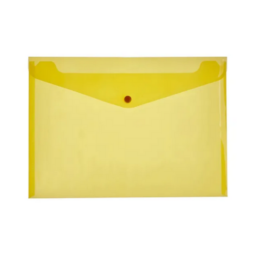 Carry Folder/Button Envelope - A4 - YELLOW