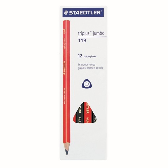 Beginners Pencil Staedtler HB Jumbo Triangular Wood Free Simply