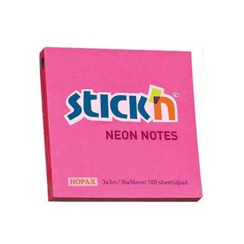 Stick'n Pads | Info Notes - 76mmx76mm - 100 Sheets per pack - Pink