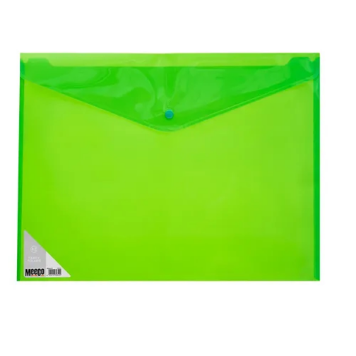 Carry Folder/Button Envelope - A4 - GREEN
